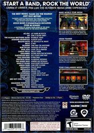 Box back cover for Rock Band 2 on the Sony Playstation 2.